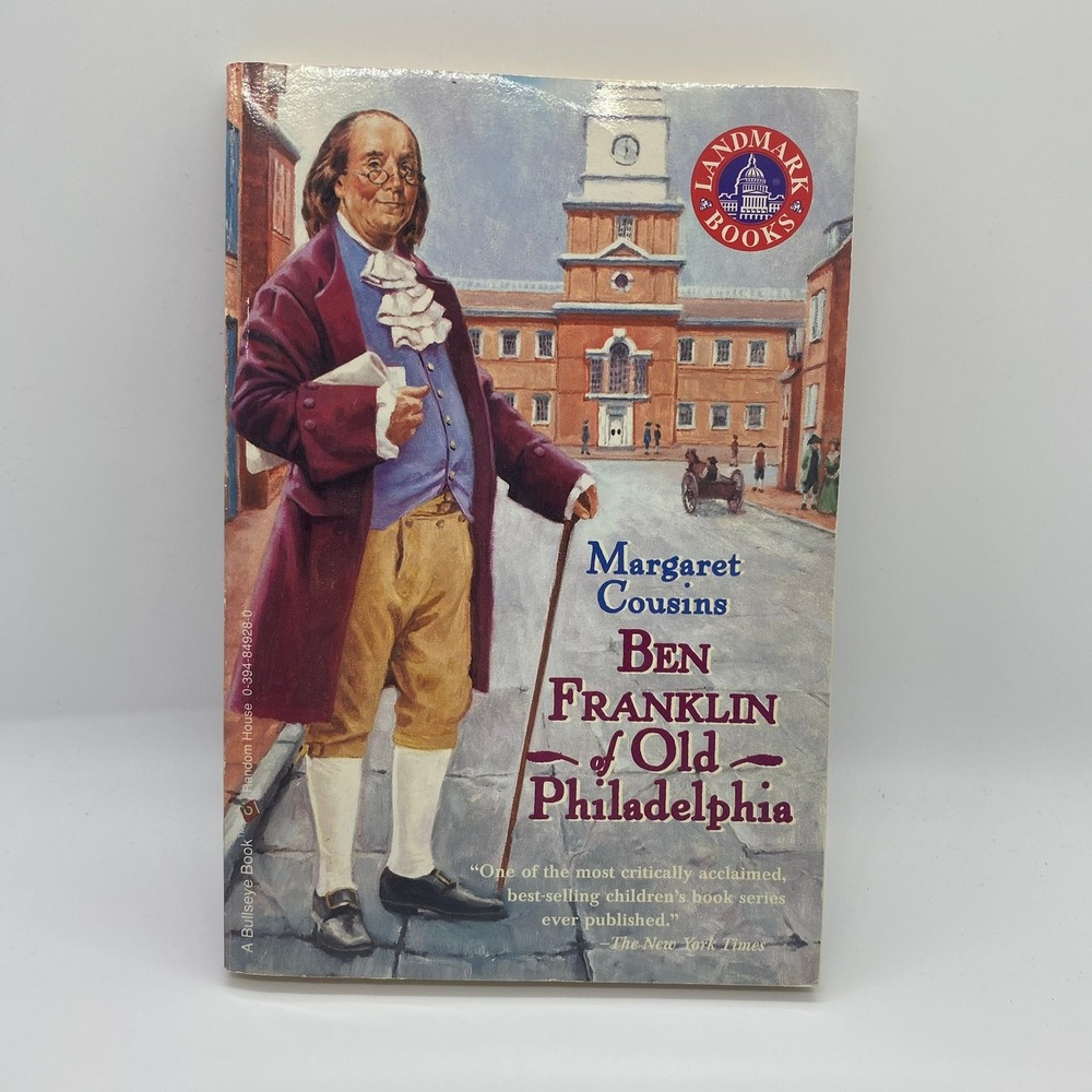 Random House Ben Franklin of Old Philadelphia Kids Paperback Good Landmark Books